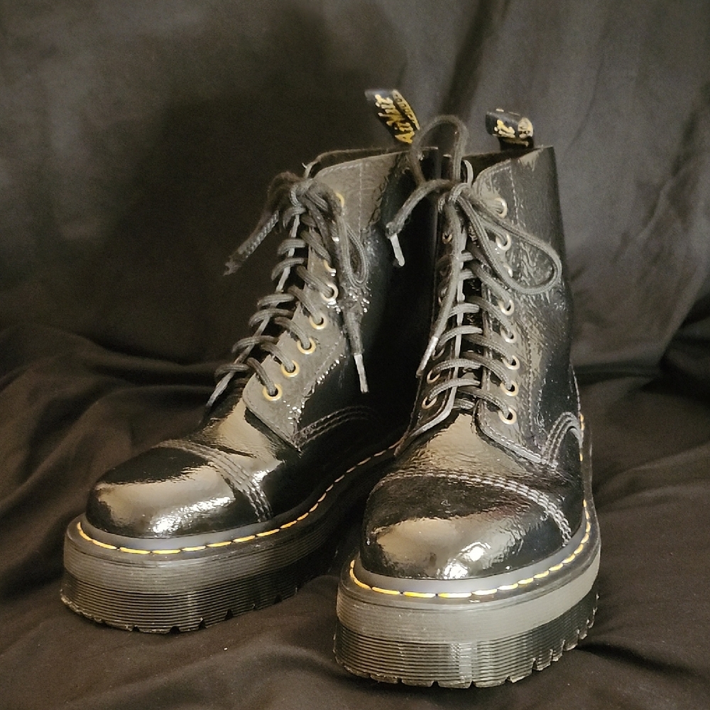 Dr. Martens Glossy Black Combat Boots
